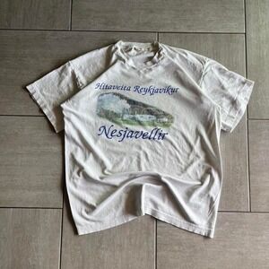 Vintage white cotton t-shirt #islandic #summer